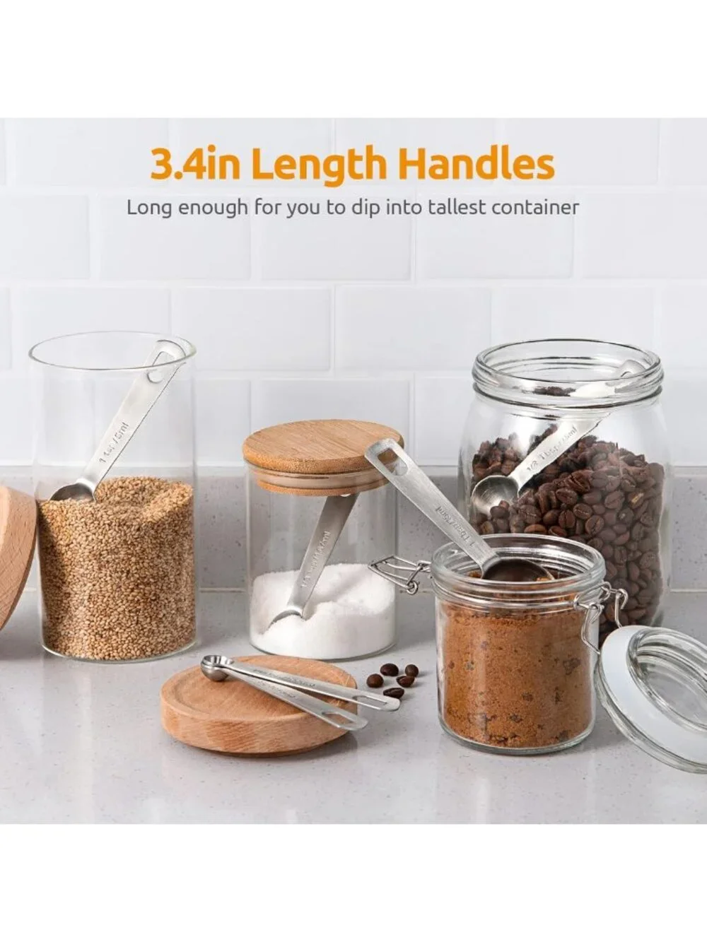 7-Piece Stainless Steel Measuring Spoons Set for Dry & Liquid Ingredients